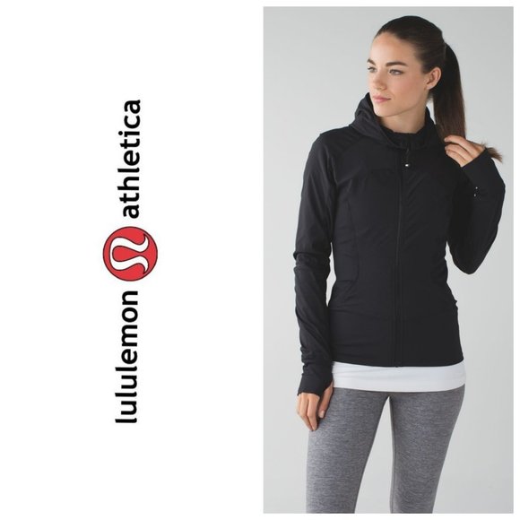lululemon athletica Jackets & Blazers - LULULEMON Black Funnel Neck Hooded Jacket